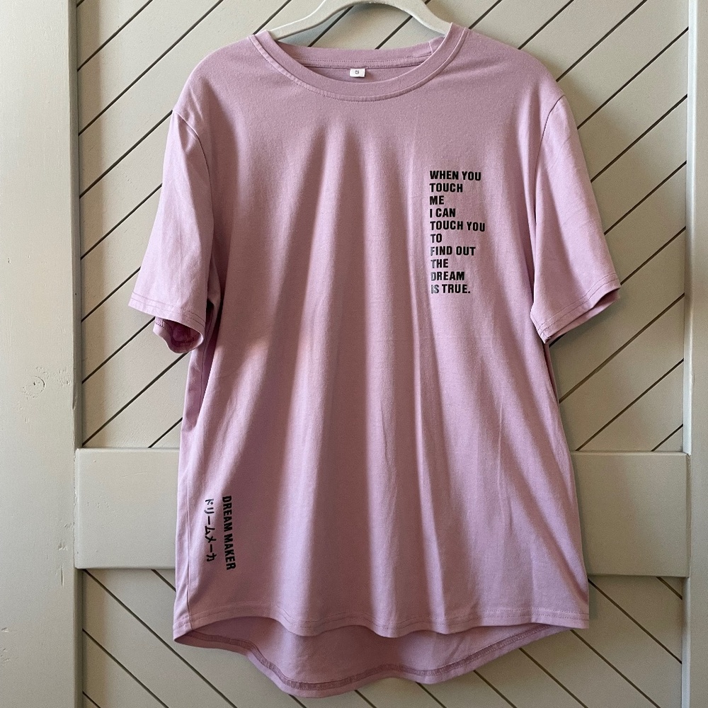Shein - Purple "Dream Maker" Short Sleeve Tee